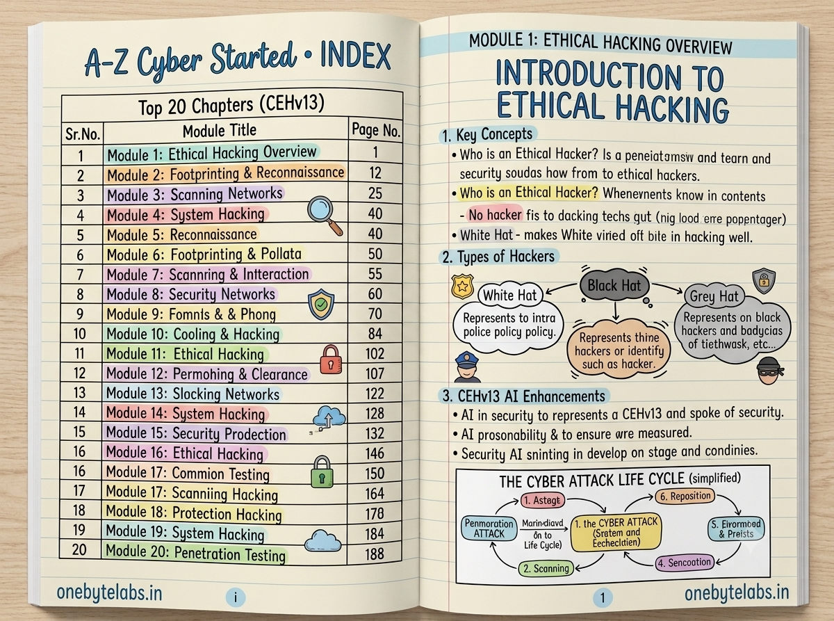 Cybersecurity (CEH v13) – Handwritten Notes